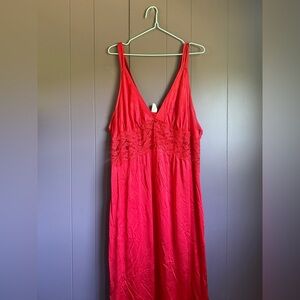 Vintage Red Nylon & Lace Nightgown – Lira Fashions 2X Plus Size